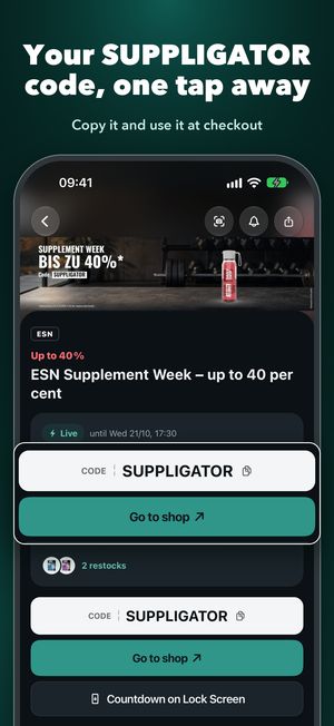 Deals and code SUPPLIGATOR in the Suppligator app