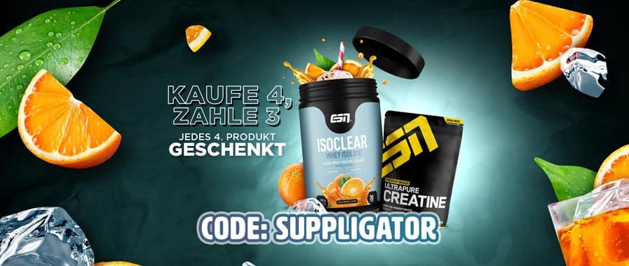 ‘Buy 4, get 3 free’ offer at ESN, with the launch of lots of new products + a free gift on orders of 49 euros or more