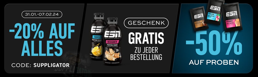 20% off everything at ESN + 2 free RTD shakes