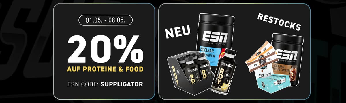 20% off in the ESN Protein & Food promotion + launch of ESN RDY
