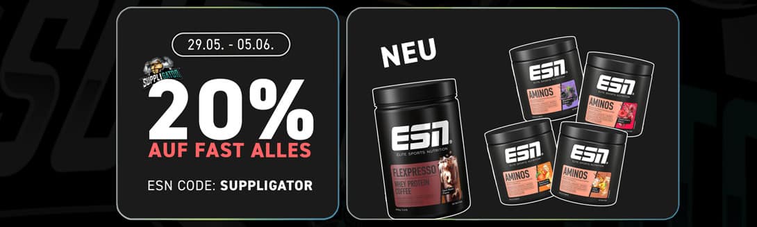 20% off almost everything at ESN + launch of the new ESN Aminos