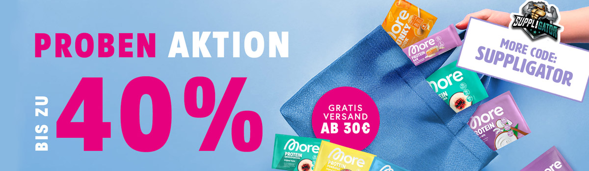 Up to 40% off in the More sample promotion & free delivery on orders of 30 euros or more