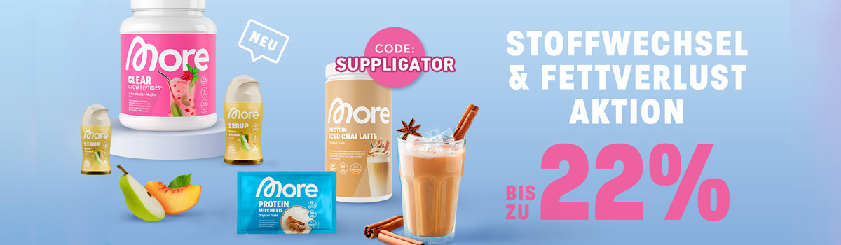 Up to 22% off protein supplements and Zerup as part of the More Metabolism & Fat Loss promotion