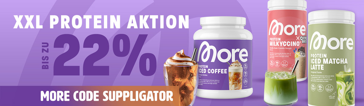 Up to 22% off in the XXL More Protein promotion, featuring lots of great new launches
