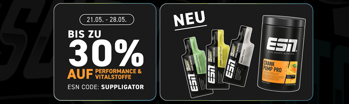 Up to 30% off in the ESN Performance & Nutrients promotion + new NRGY gels