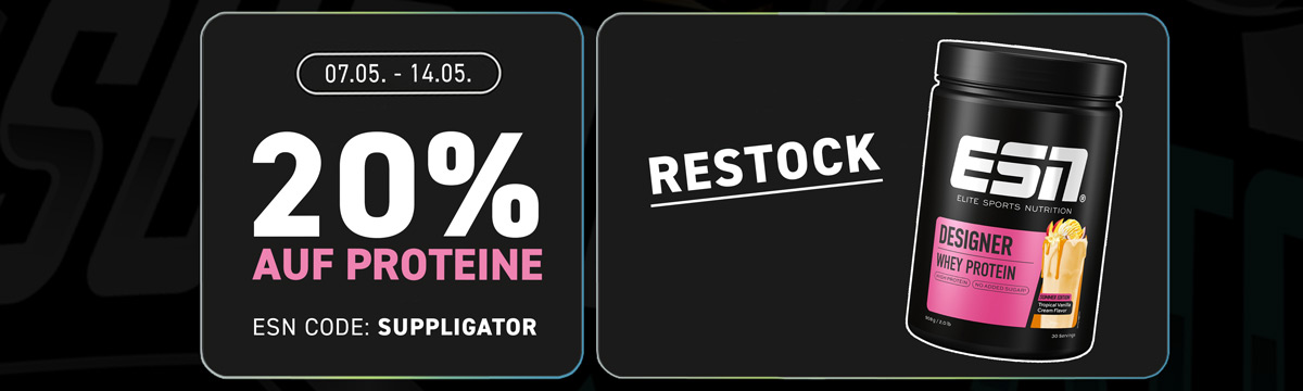 20% off ESN proteins with the Summer Limited Designer Whey Restock