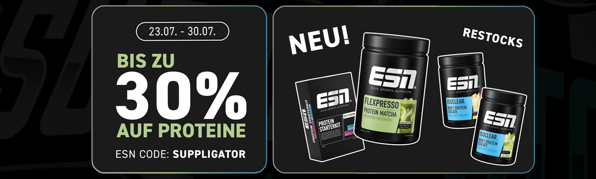 Up to 30% off protein products at ESN to mark the launch of Flexpresso Protein Matcha