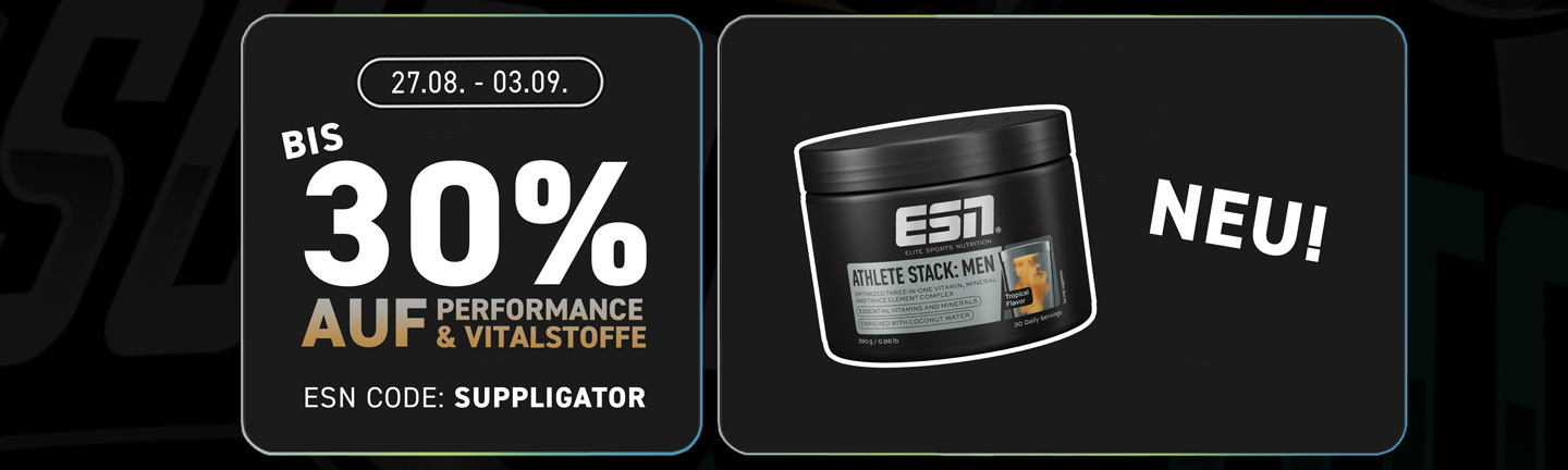 Up to 30% off performance and nutritional supplements at ESN