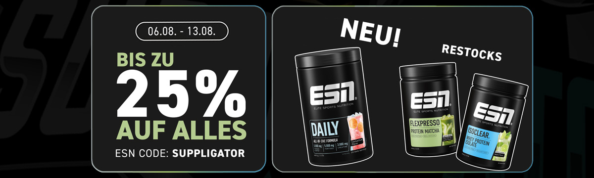 Up to 25% off everything at ESN + new Daily Cactus Fruit