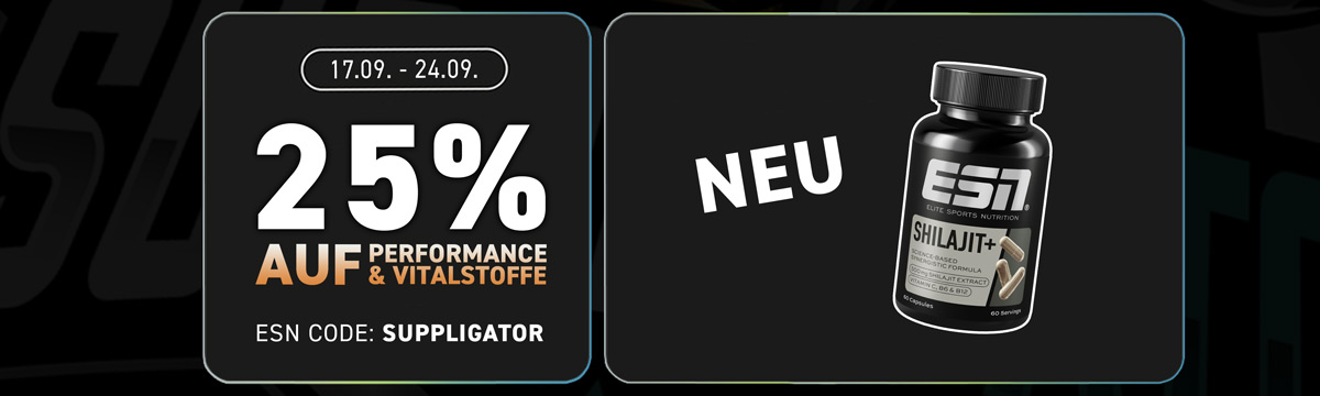 25% off ESN Performance and Vitalstoffe, with lots of extras