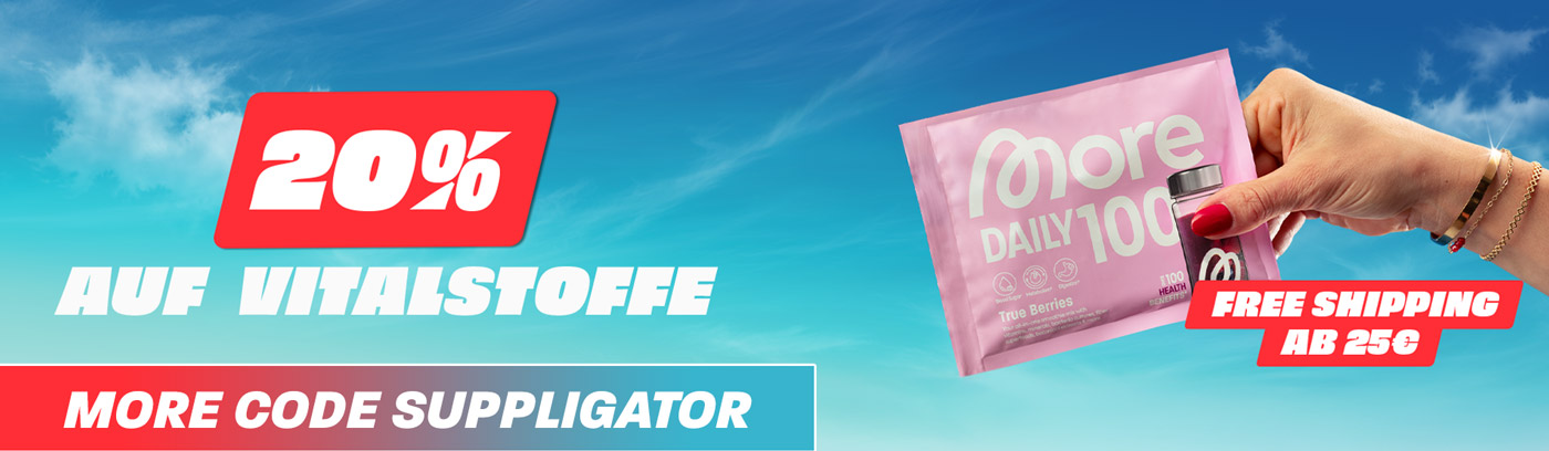 20% off all More Vitalstoffe products + free delivery on orders of 25 euros or more