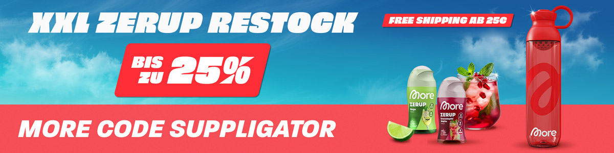 Up to 25% off at the XXL Zerup restock, with an XXL prize draw and new products