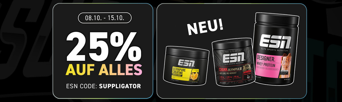 ESN Olympia Week: 25% off everything + Designer Whey Peanut Butter Cup + Specials