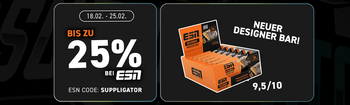 Up to 25% off ESN Designer Bars to mark the launch of the Peanut Butter Pretzel