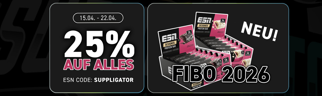 ESN FIBO 2026 promotion: 25% off everything and new designer bars