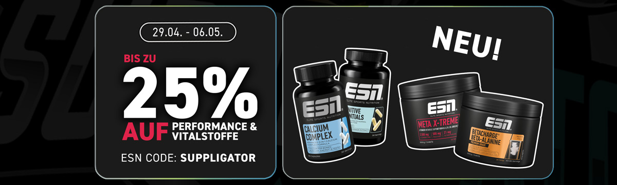 Up to 25% off performance and nutritional supplements at ESN + new product launches