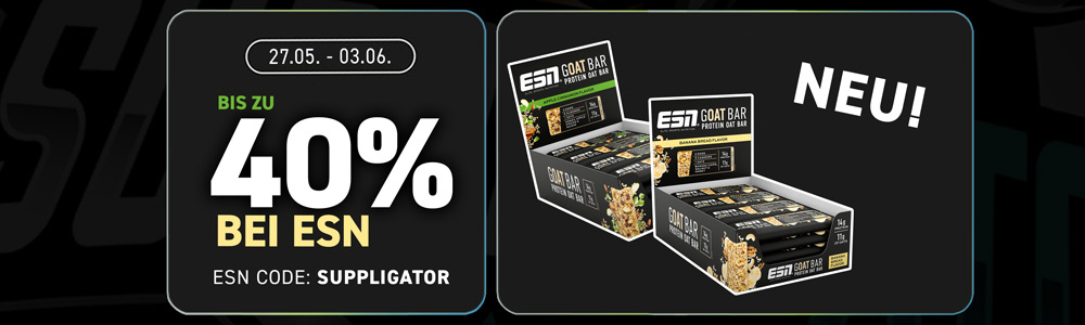 25% off ESN bars and porridge to mark the launch of the new Goat Bars