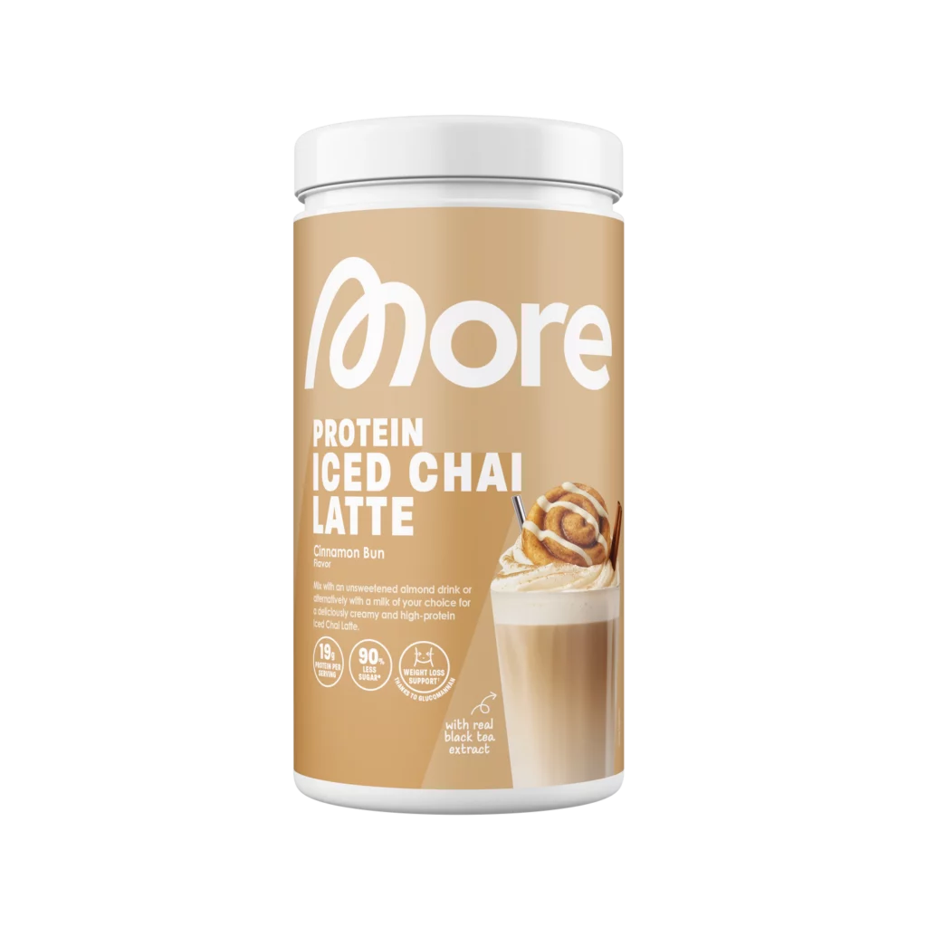 More Protein Iced Chai Latte Cinnamon Bun