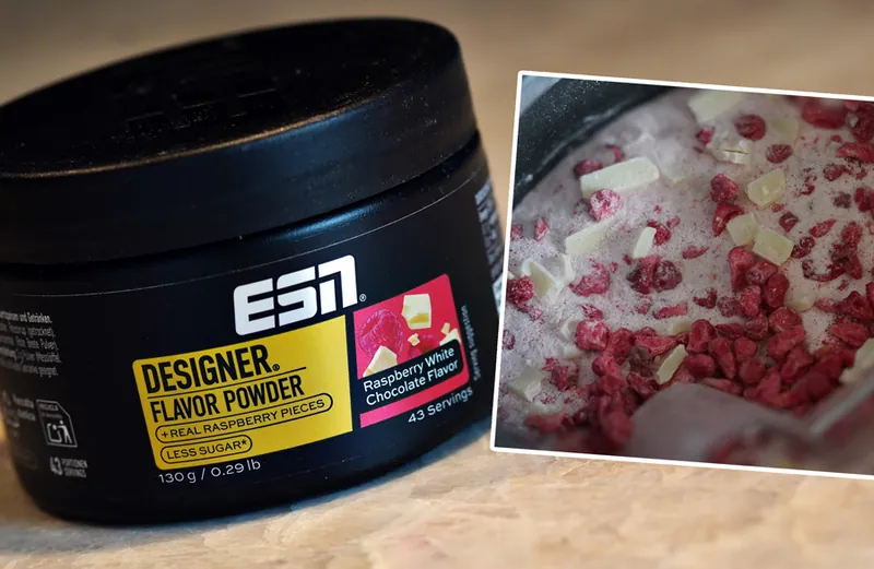 ESN Designer Flavour Powder – Raspberry White Chocolate