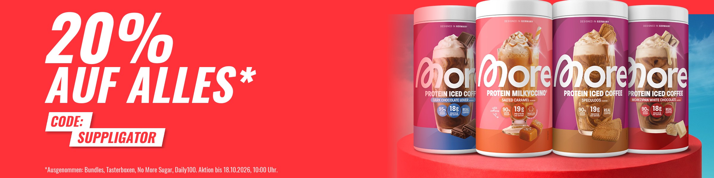 20% off everything at More has been extended, with some new products added